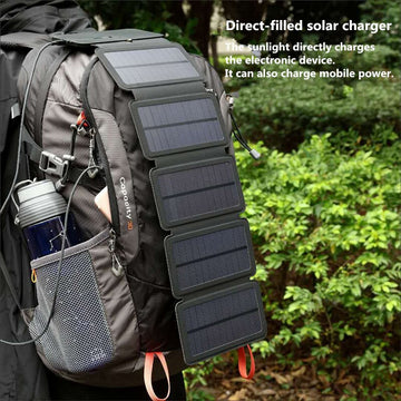 Portable Solar Charging Panel Foldable 5V 2.1A USB Output