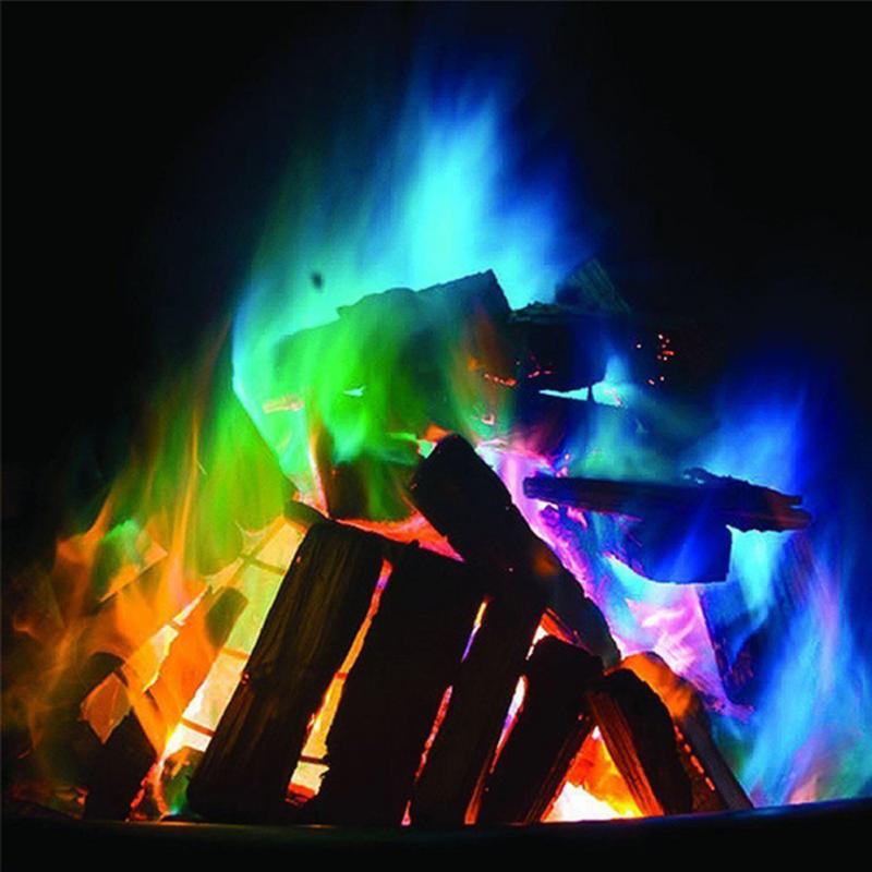 Magical Flames Fire Color Changing Packets - Fire Pit, Campfires, Outdoor Fireplaces - Hue-Changing Cosmic Flame Powder